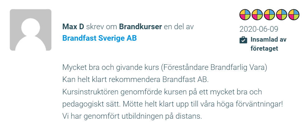 Brandfarlig vara distans