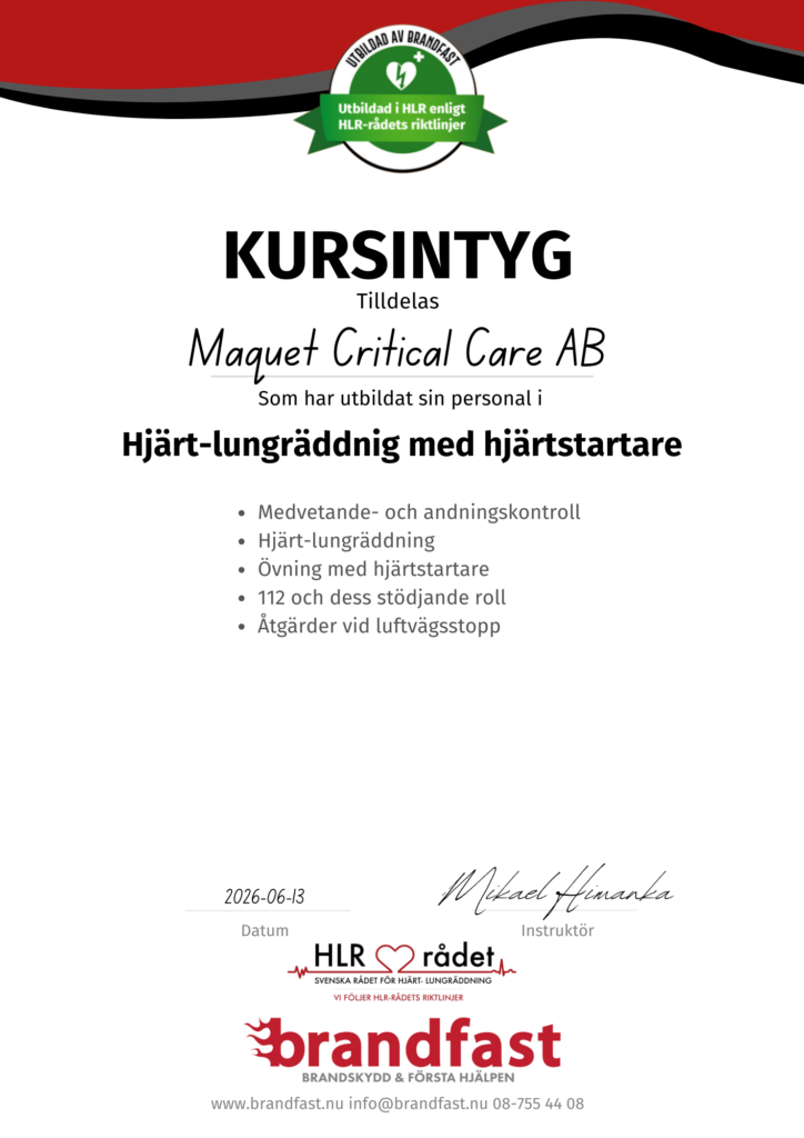Kursintyg hjärt-lungräddning produktblad (1)
