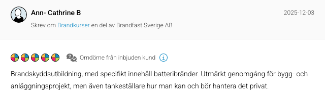 Kurs i brandskydd batteribrand