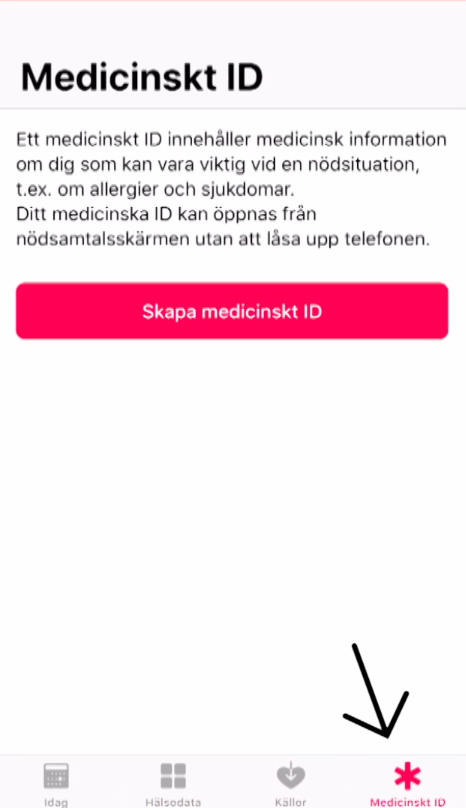 medicinskt Id hälsoapp