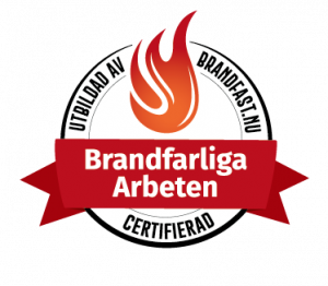 Certifikat brandfarliga arbeten