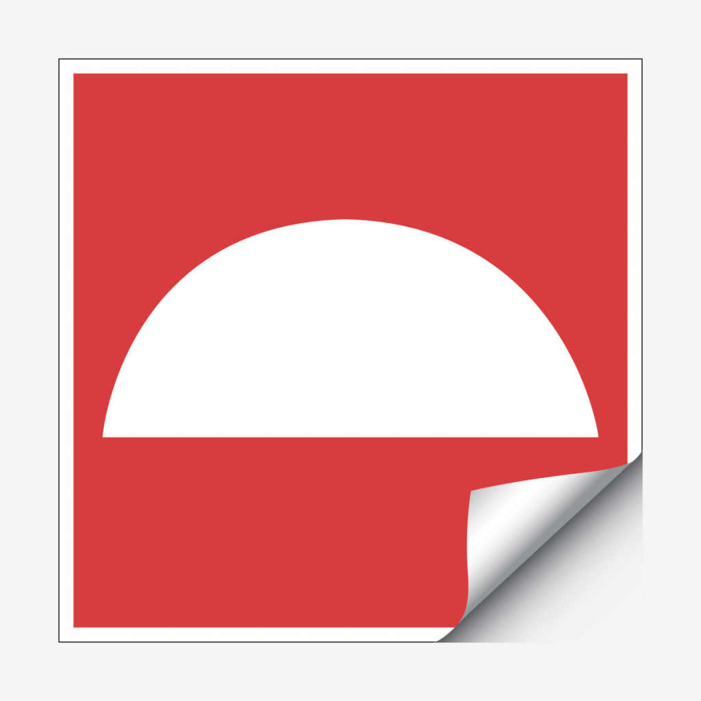 Brandredskap – skylt - Dekal, 200* 200 mm (Standard)