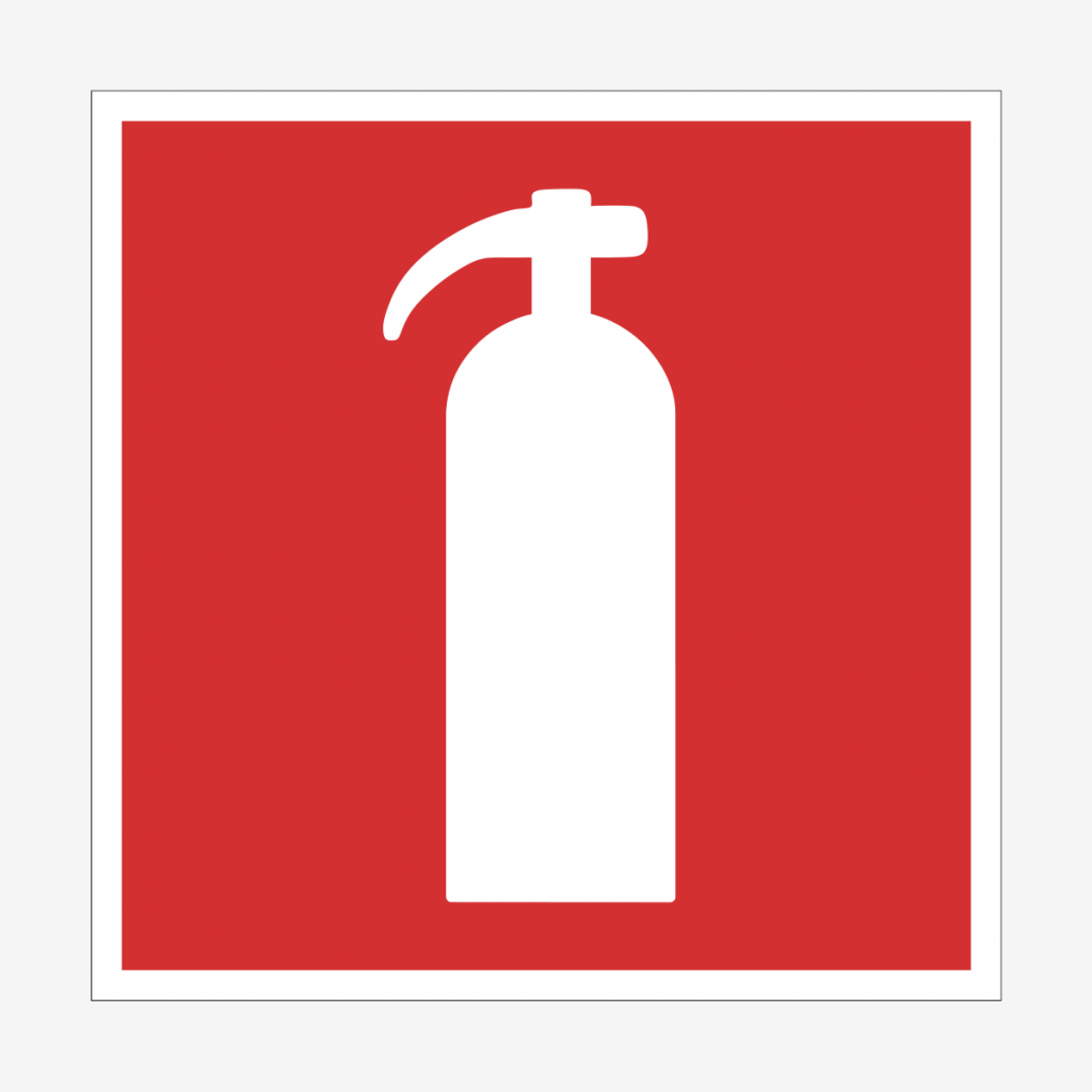 Handbrandsläckare – skylt - Aluminium, 330*330 mm