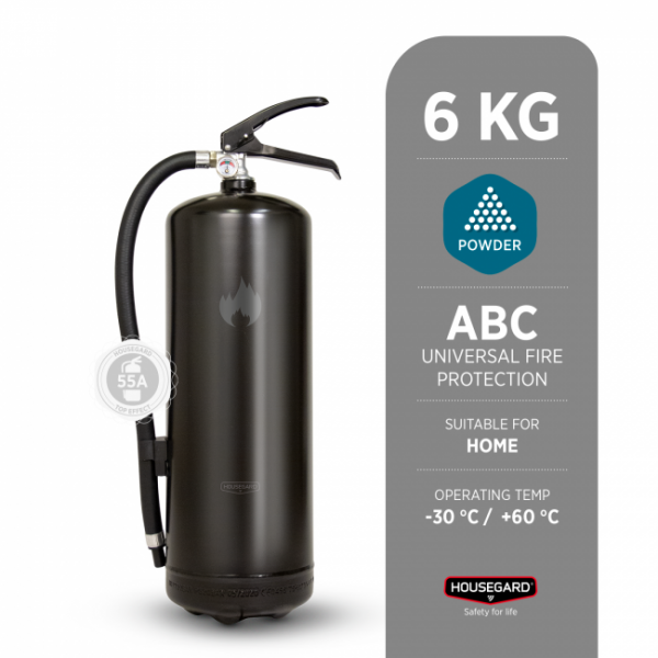 brandsläckare 6 kg svart