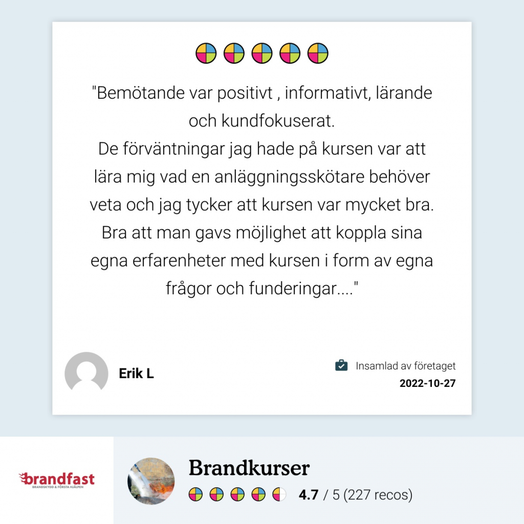 Anläggningsskötare brandlarm