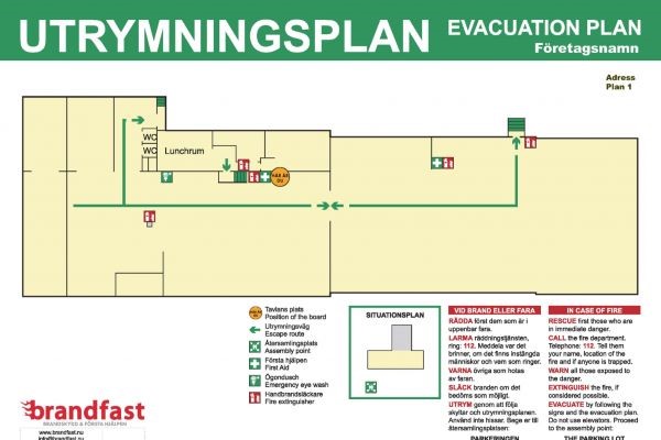 Utrymnningsplan exempel