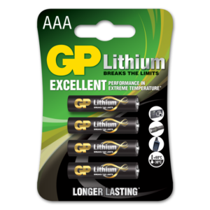 GP AAA-lithiumbatteri 1.5V 24LF-2U4, 4-pack