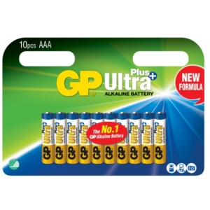 GP Ultra Plus Alkaline AAA-batteri, 24AUP/LR03, 10-pack