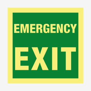 Emergency exit - Utrymningsskylt
