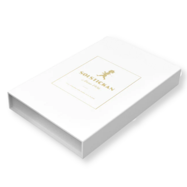 Solstickan brandfilt vit guld book case