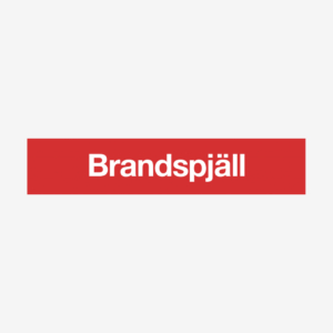 Brandspjäll - skylt