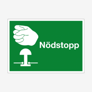 Nödstopp nödskylt