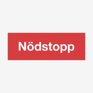 Nödstopp nödskylt