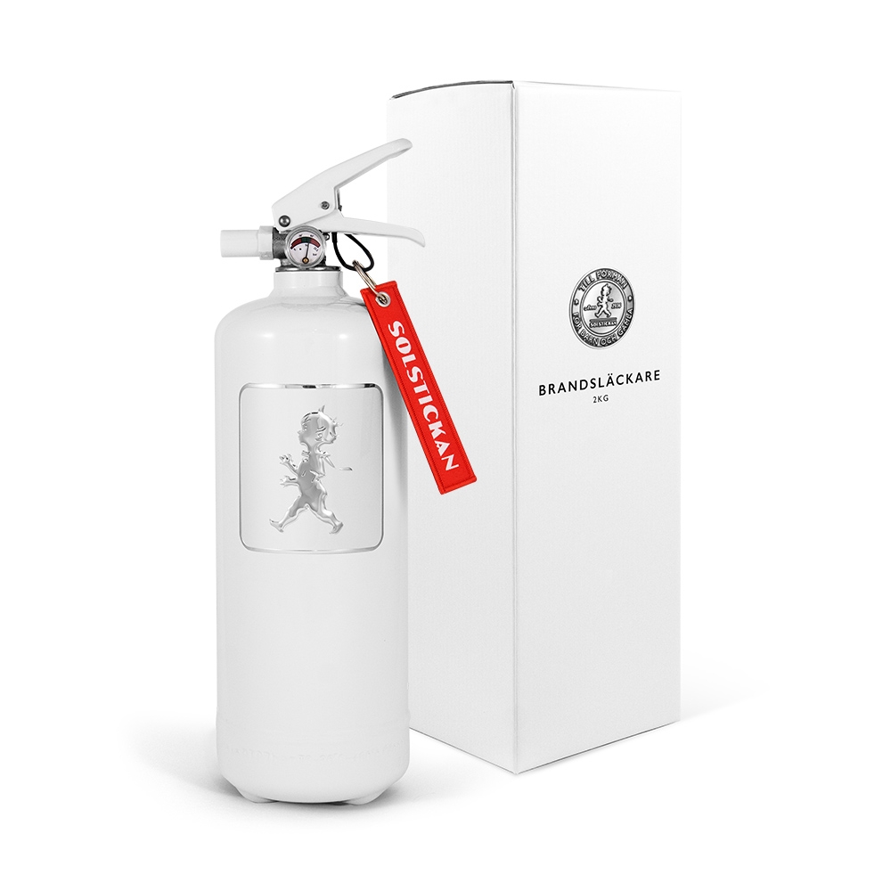 vit Brandsläckare 2 kg solstickan