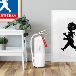 Vit brandsläckare 6 kg solstickan