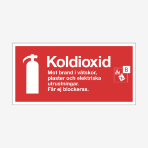 Brandskylt koldioxid