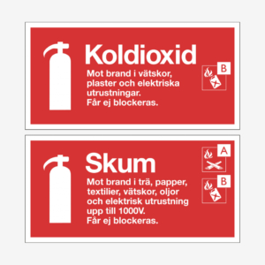 Brandskylt koldioxid