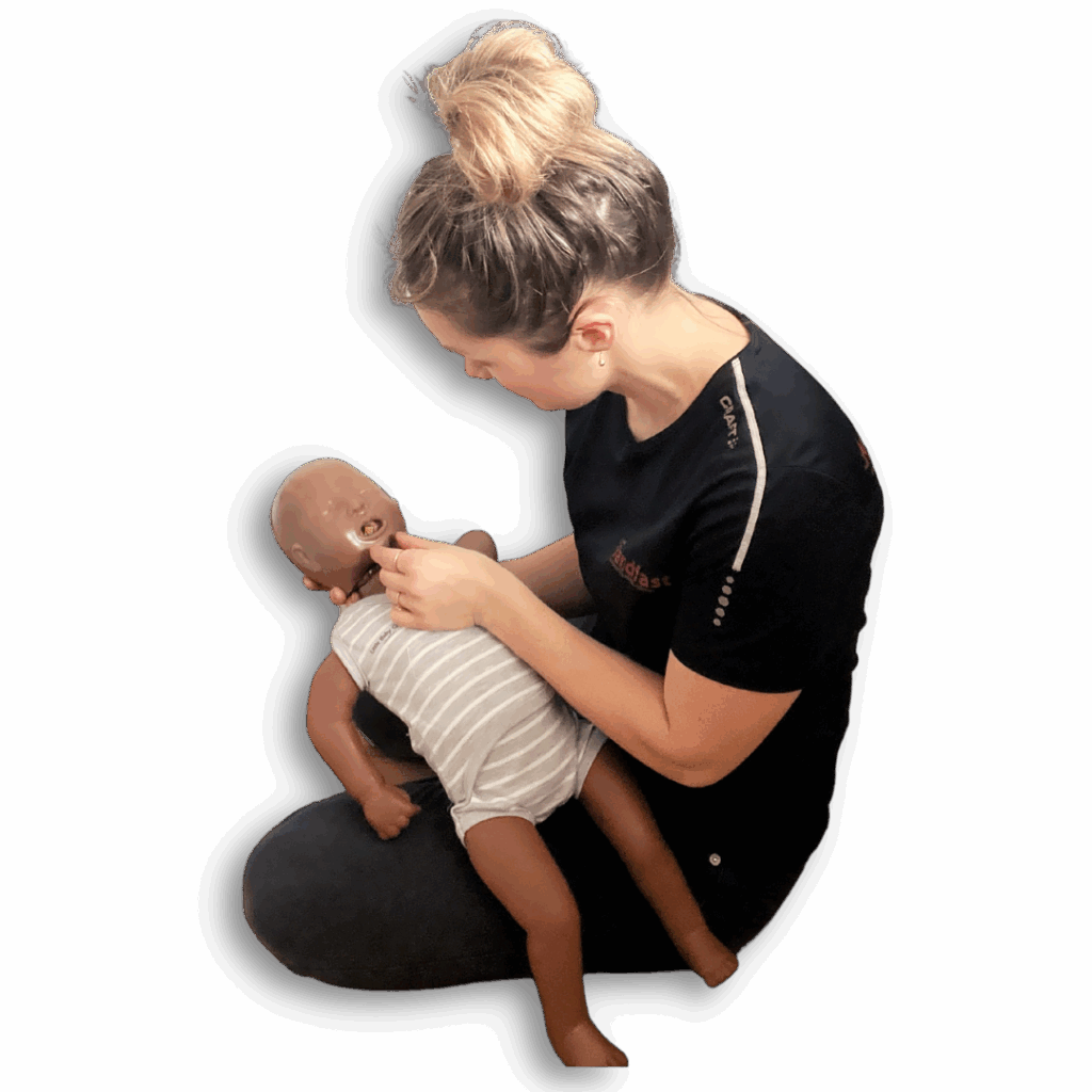 hur gör man när bebis satt i halsen?