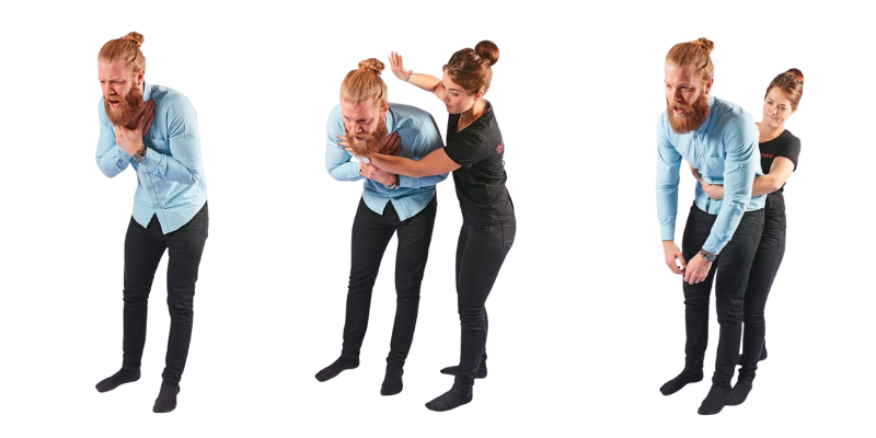 heimlich manöver när någon satt i halsen