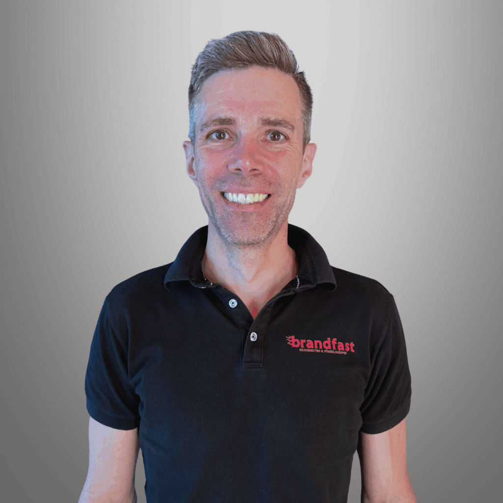 Eric Kling, brandskyddstekniker brandfast