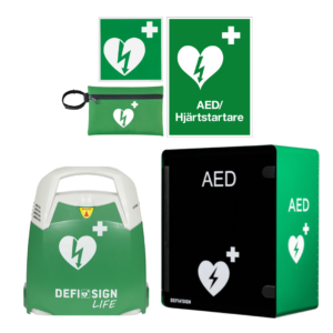 DefiSign LIFE hjärtstartare med skåp utomhus