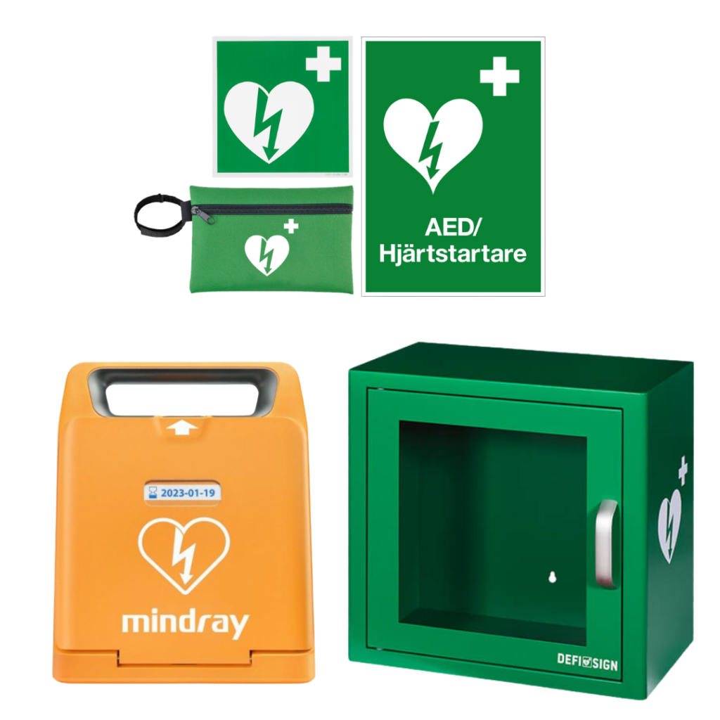 Mindray BeneHeart C1A hjärtstartare med skåp inomhus