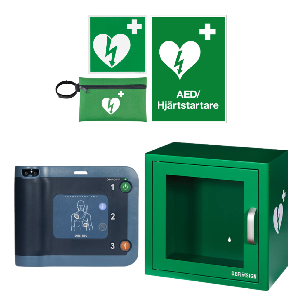 Philips FRx hjärtstartare med skåp inomhus