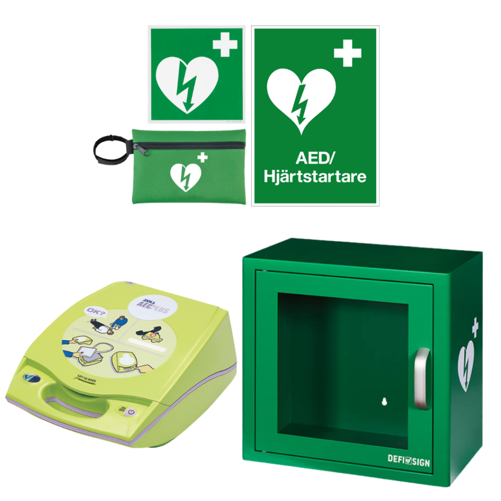 Zoll AED Plus hjärtstartare med skåp inomhus