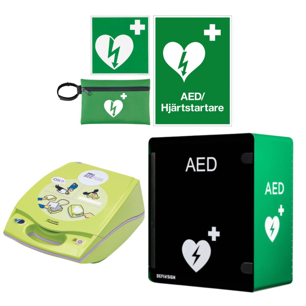 Zoll AED Plus hjärtstartare med skåp utomhus