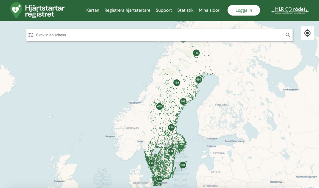 hjärtstartarregistret i sverige